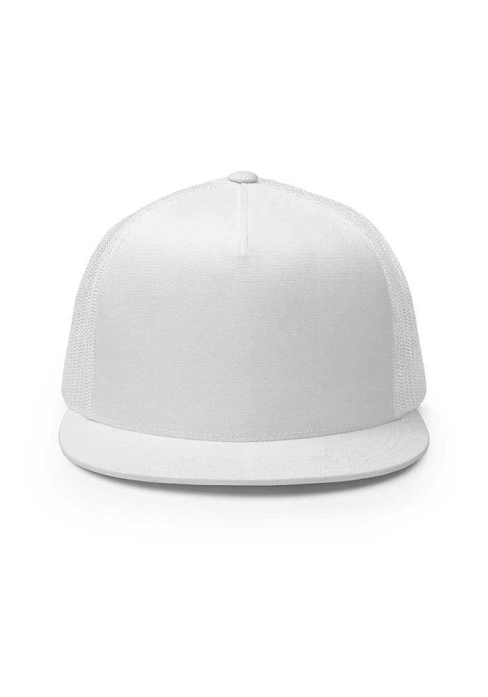 5 Panel Trucker Cap | Yupoong 6006 — White