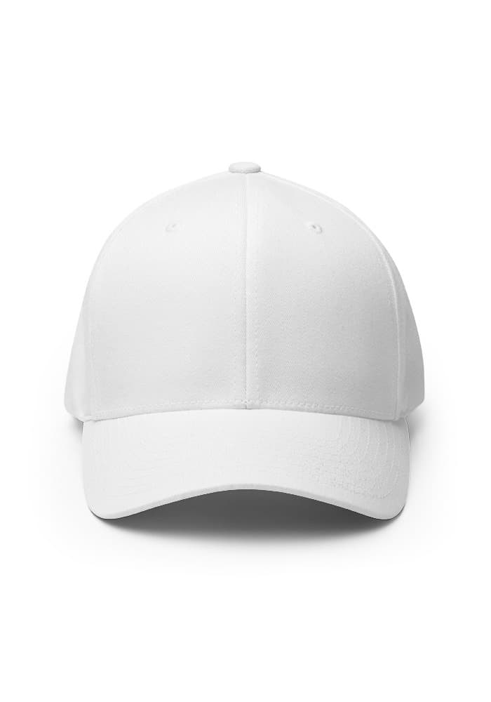 Closed-Back Structured Cap | Flexfit 6277 — White