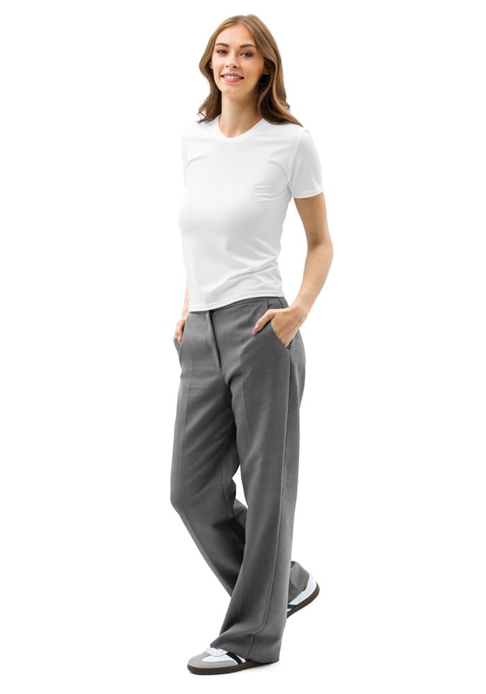All-Over Print Women’s Cotton Crew Neck T-Shirt — White