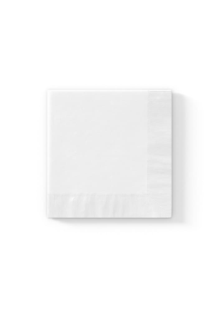 White Coined Napkins — 100 pcs
