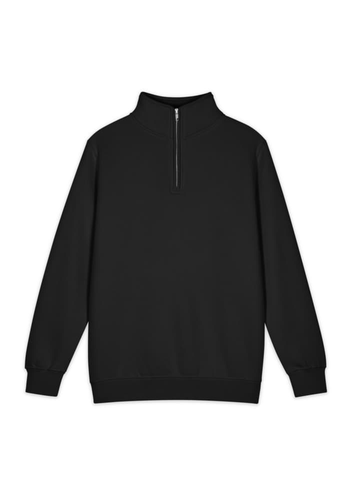 Unisex Premium Quarter Zip Sweatshirt | Lane Seven LS14014 — Black