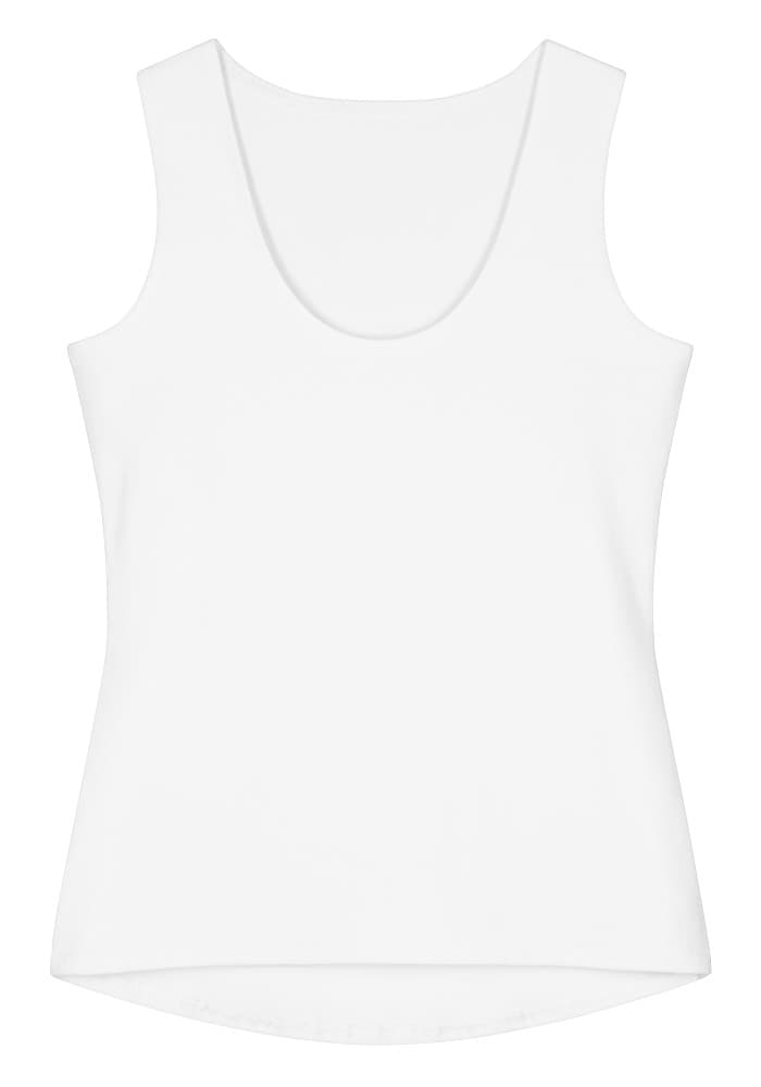 All-Over Print Women's Cotton Tank Top — White