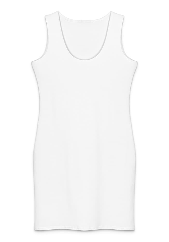 All-Over Print Cotton Bodycon Dress — White