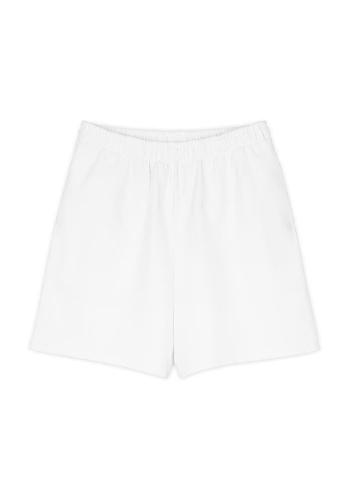 All-Over Print Unisex Cotton Long Shorts — White