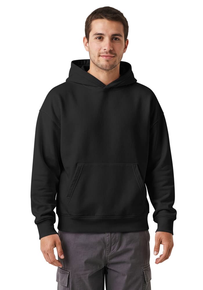 Unisex Relaxed Mid-Weight Chaser Hooded Sweatshirt | Stanley/Stella SASU038 / STSU077 — Black