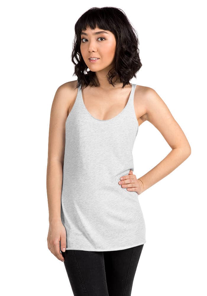 Women's Racerback Tank Top | Next Level 6733 — Heather White