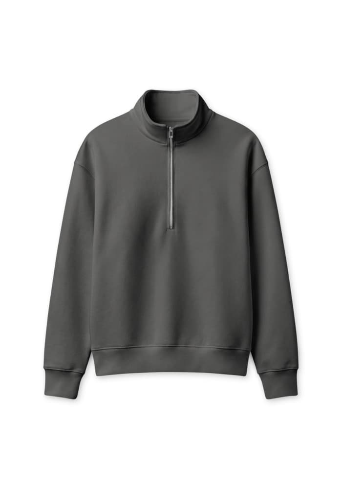 Unisex Heavyweight Half Zip Pullover | Bella+Canvas 4740 — Asphalt