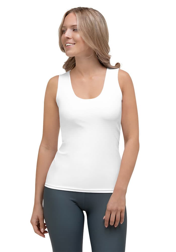 All-Over Print Women's Tank Top — White