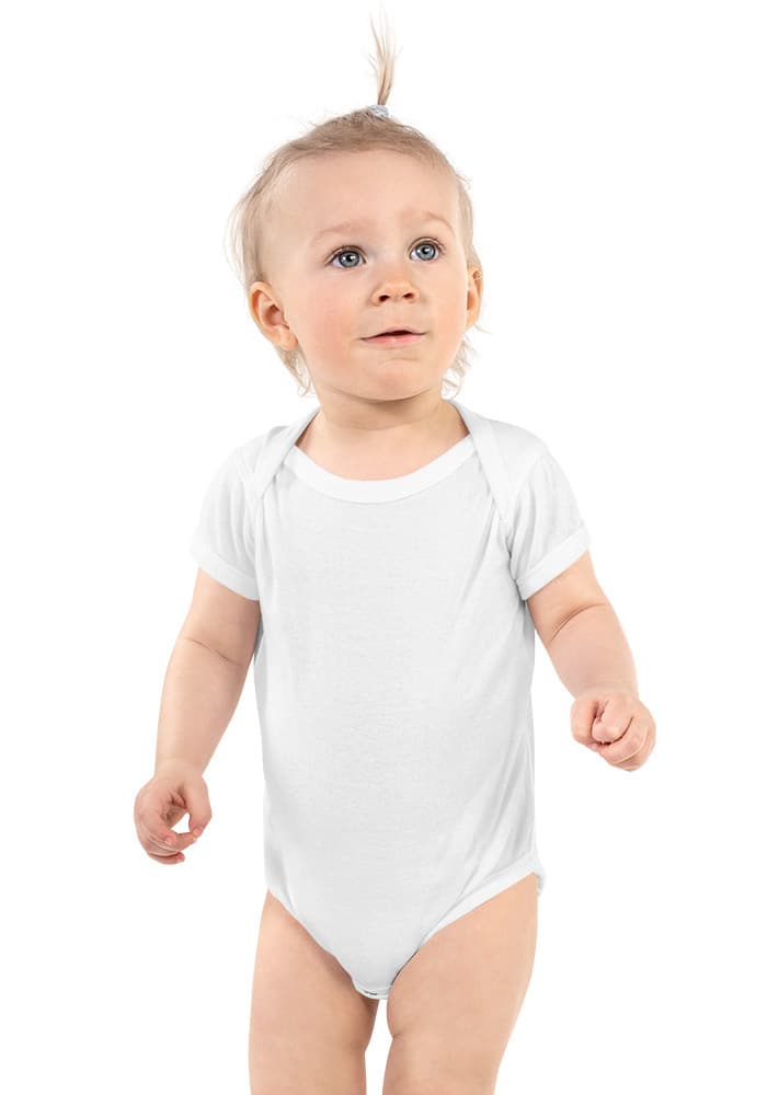 Baby Short Sleeve Bodysuit | Rabbit Skins 4400 — White