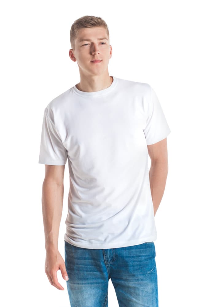 All-Over Print Men's Crew Neck T-Shirt — White