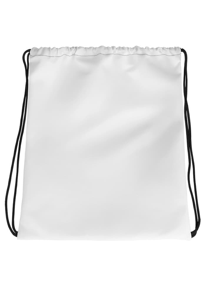 All-Over Print Drawstring Bag — White