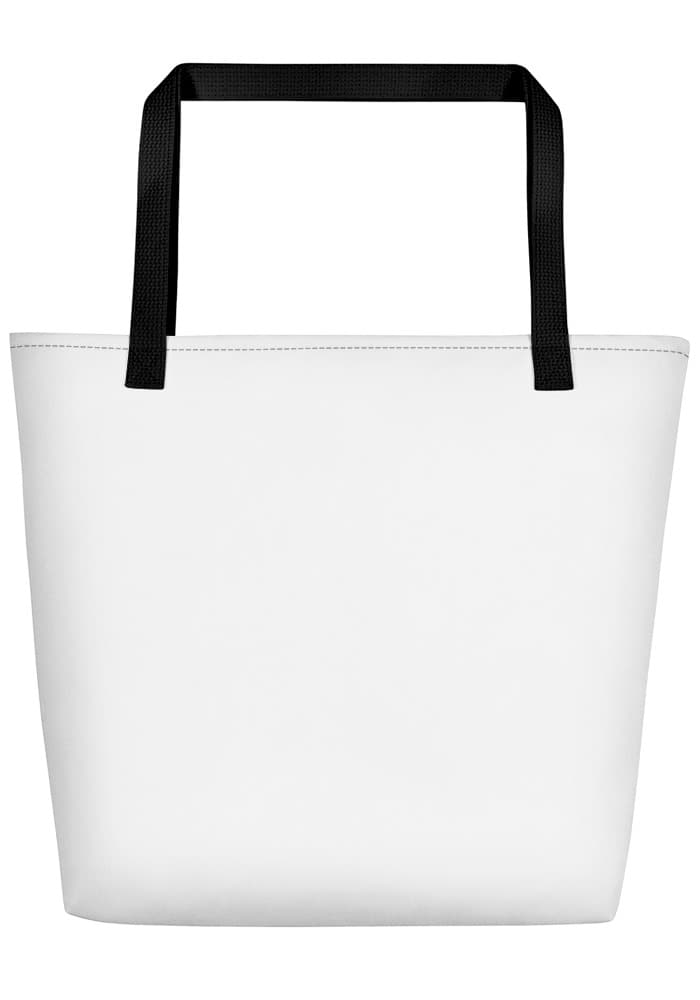 All-Over Print Large Tote Bag w/ Pocket — Black