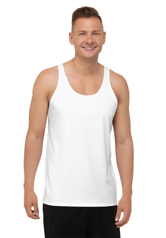 All-Over Print Men's Tank Top — White