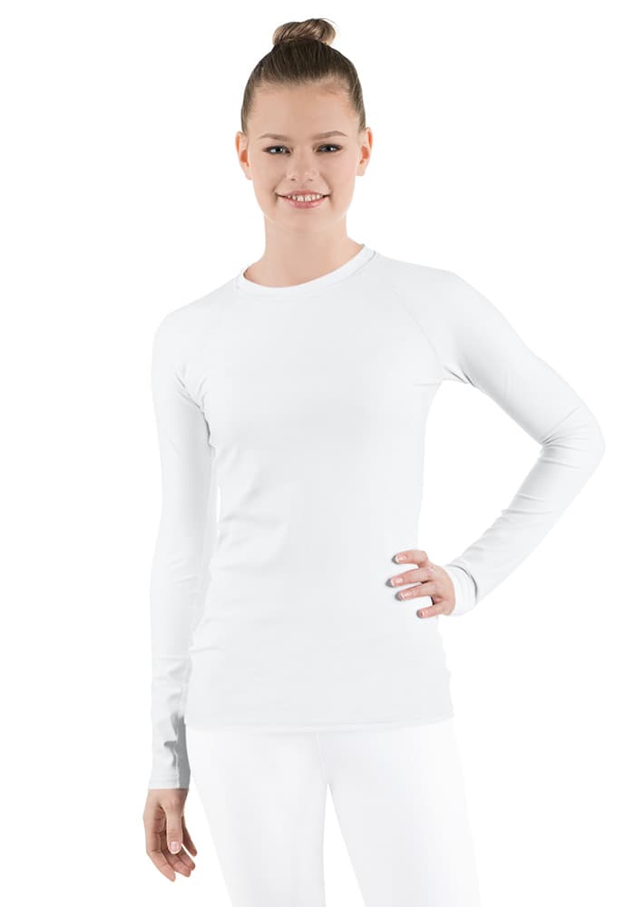 All-Over Print Women's Rash Guard — White