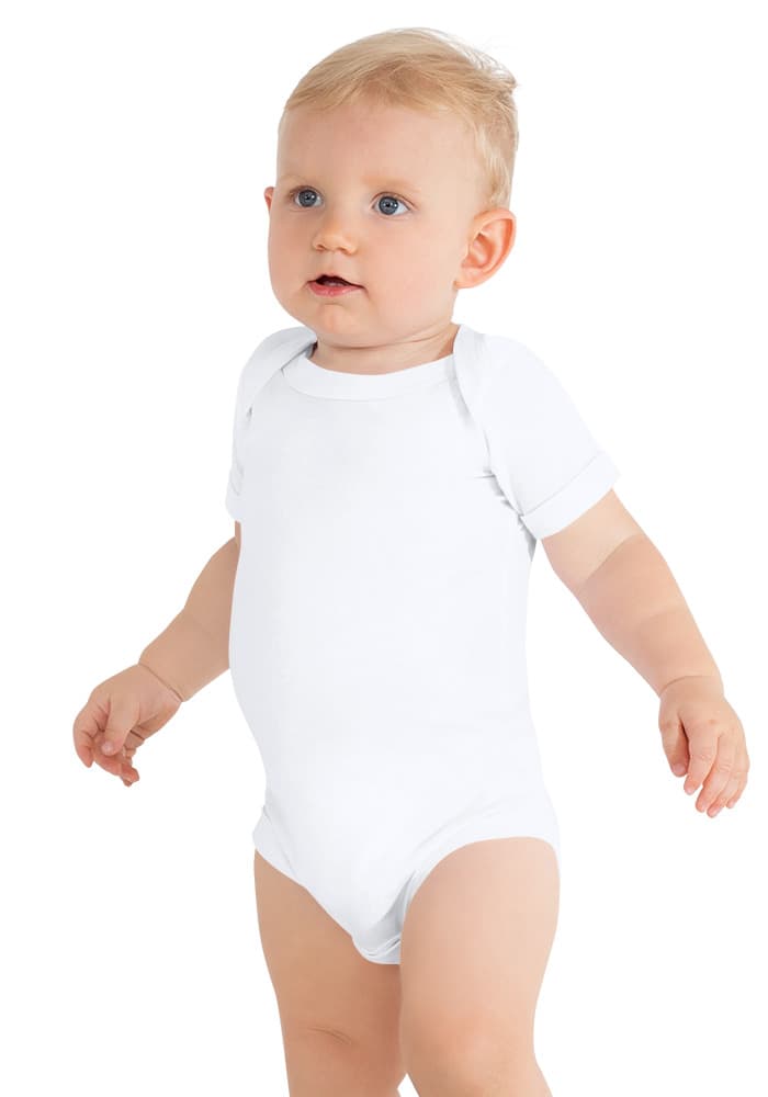 Baby Short Sleeve One Piece | Bella + Canvas 100B — White