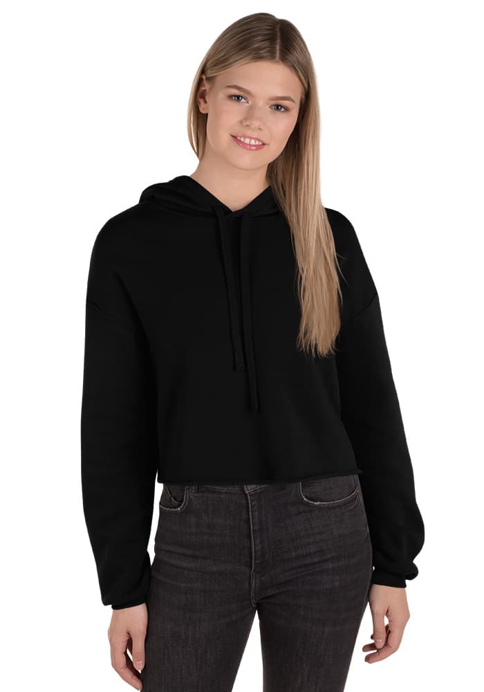 Women's Cropped Hoodie | Bella + Canvas 7502 — Black