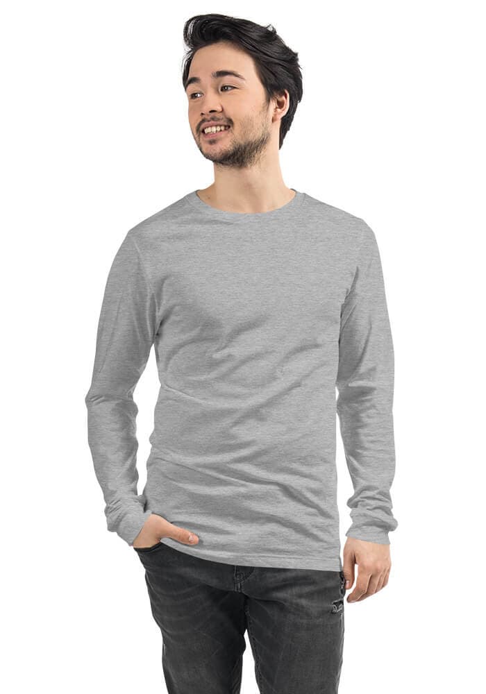 Unisex Long Sleeve Tee | Bella + Canvas 3501 — Athletic Heather