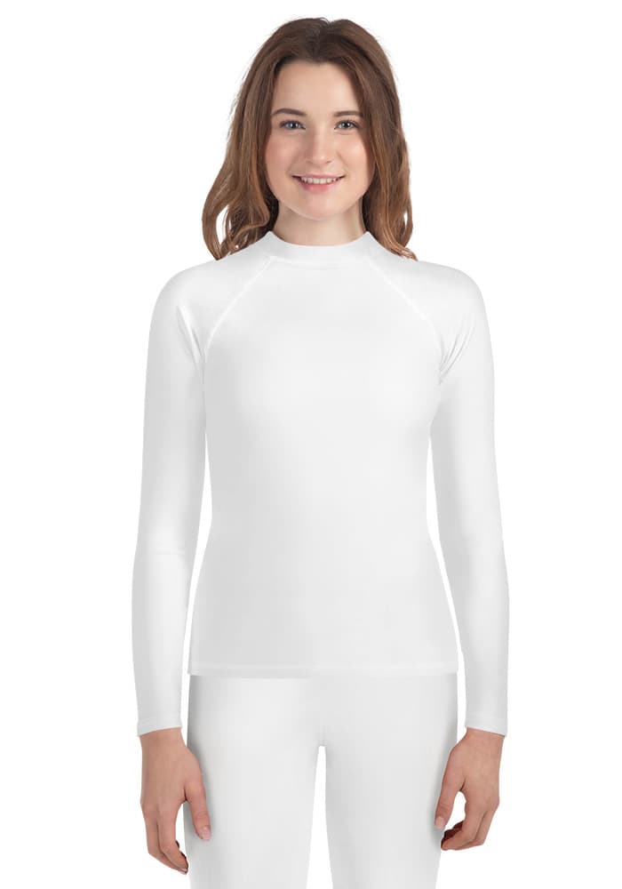 All-Over Print Youth Rash Guard — White