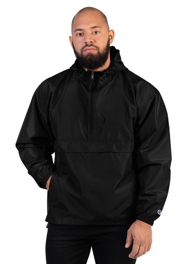 Unisex Champion Packable Anorak | CO200 — Black