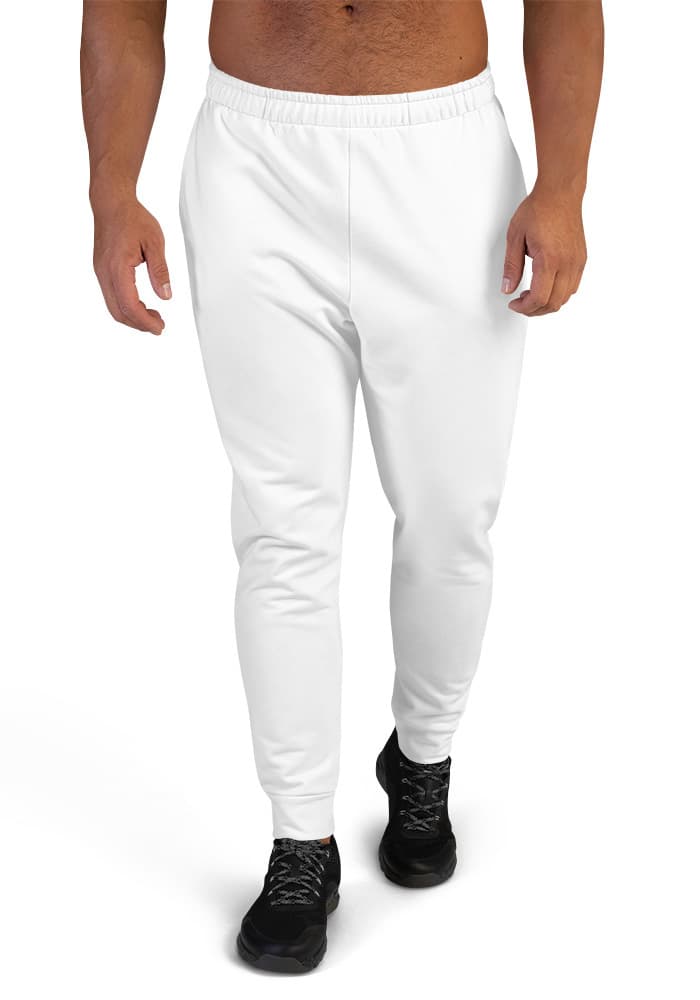 All-Over Print Recycled Men’s Joggers — White
