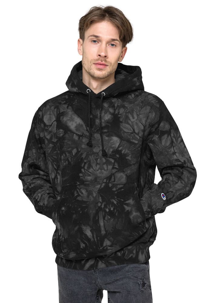 Unisex Champion Tie-Dye Hoodie | GDS101 — Black