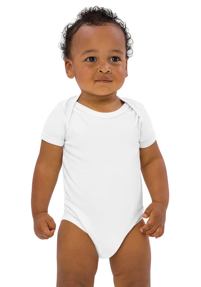 Organic Cotton Baby Bodysuit | Babybugz BZ10 — White