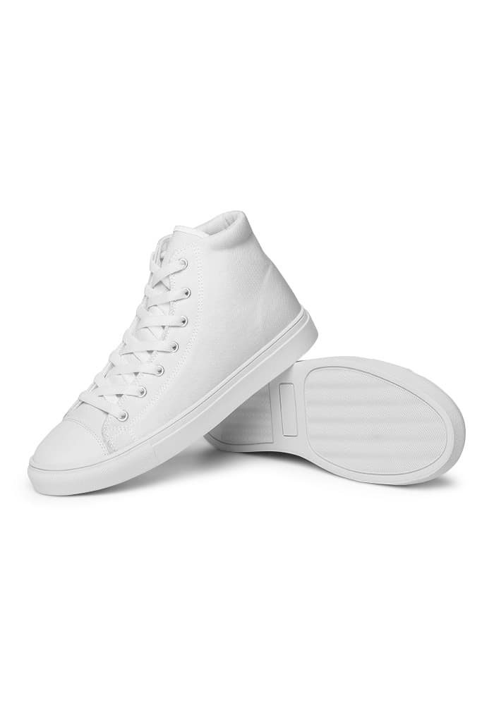 Men's High Top Canvas Shoes — White