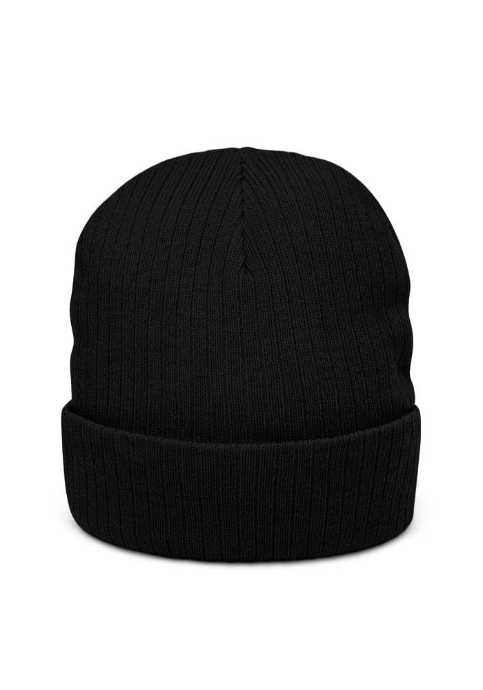 Ribbed Knit Beanie | Atlantis — Black
