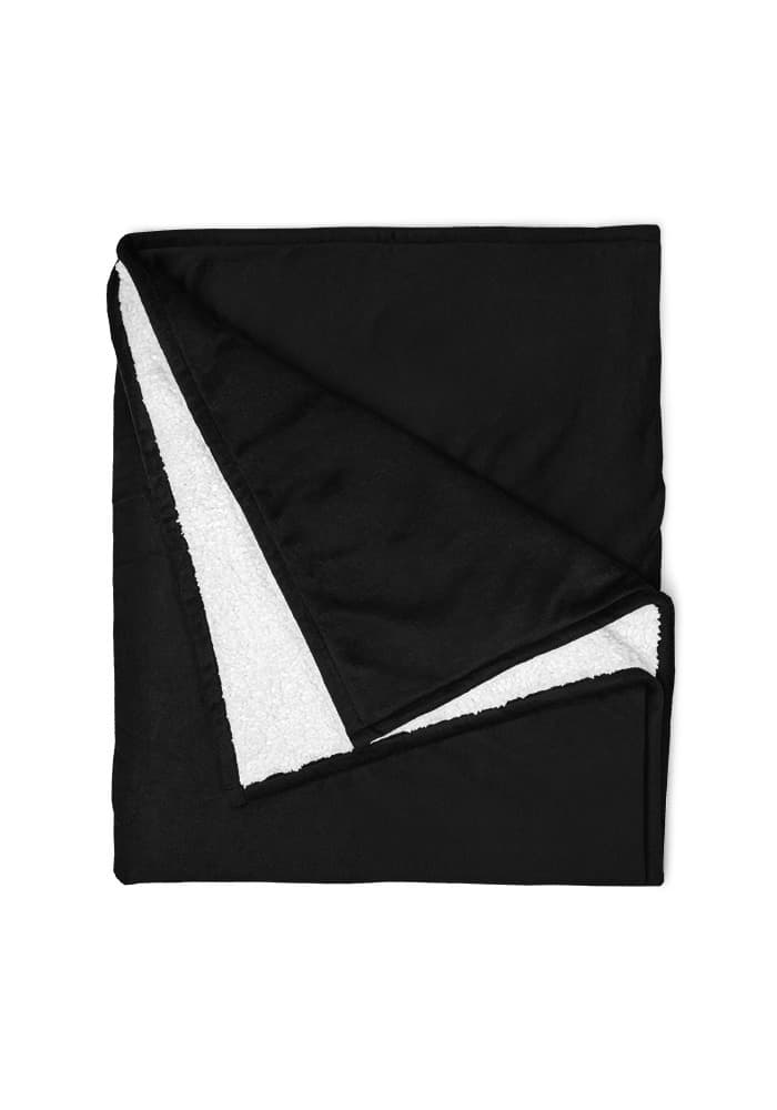 Embroidered Premium Sherpa Blanket | Port Authority BP40 — Black