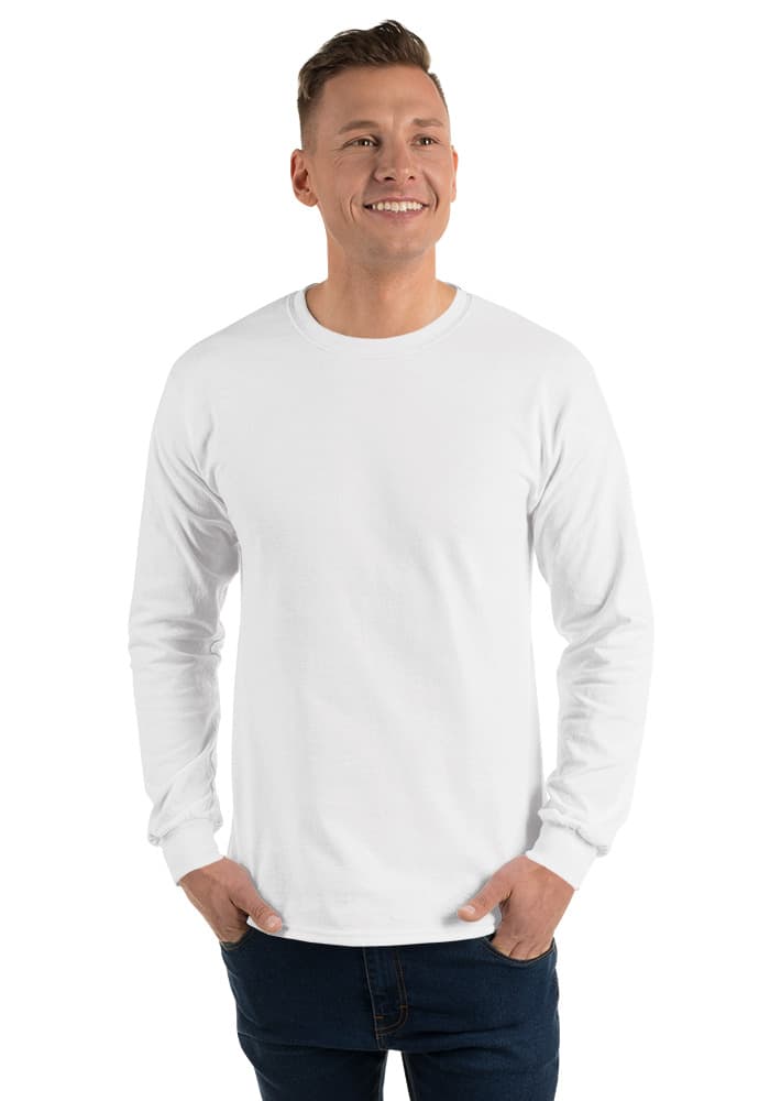 Unisex Long Sleeve Shirt | Gildan 2400 — White