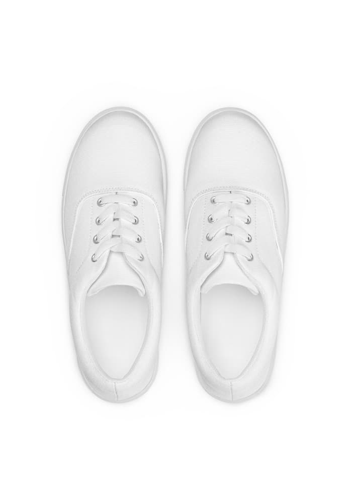 Men's Lace-Up Canvas Shoes — White
