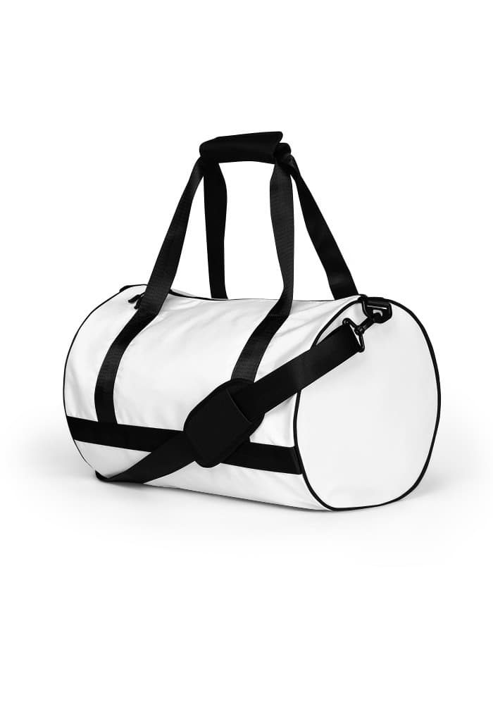 All-Over Print Gym Bag — White