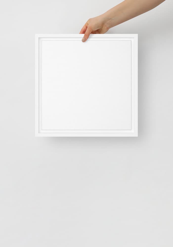 Framed Canvas (in) — White