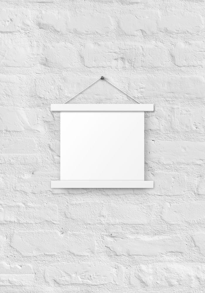 Enhanced Matte Paper Poster With Hanger (in) — White