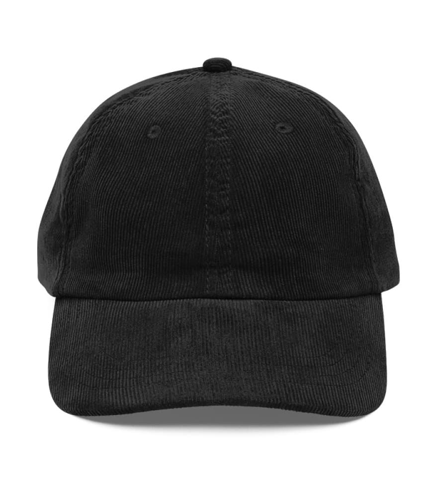 Vintage Corduroy Cap | Big Accessories BA703 — Black