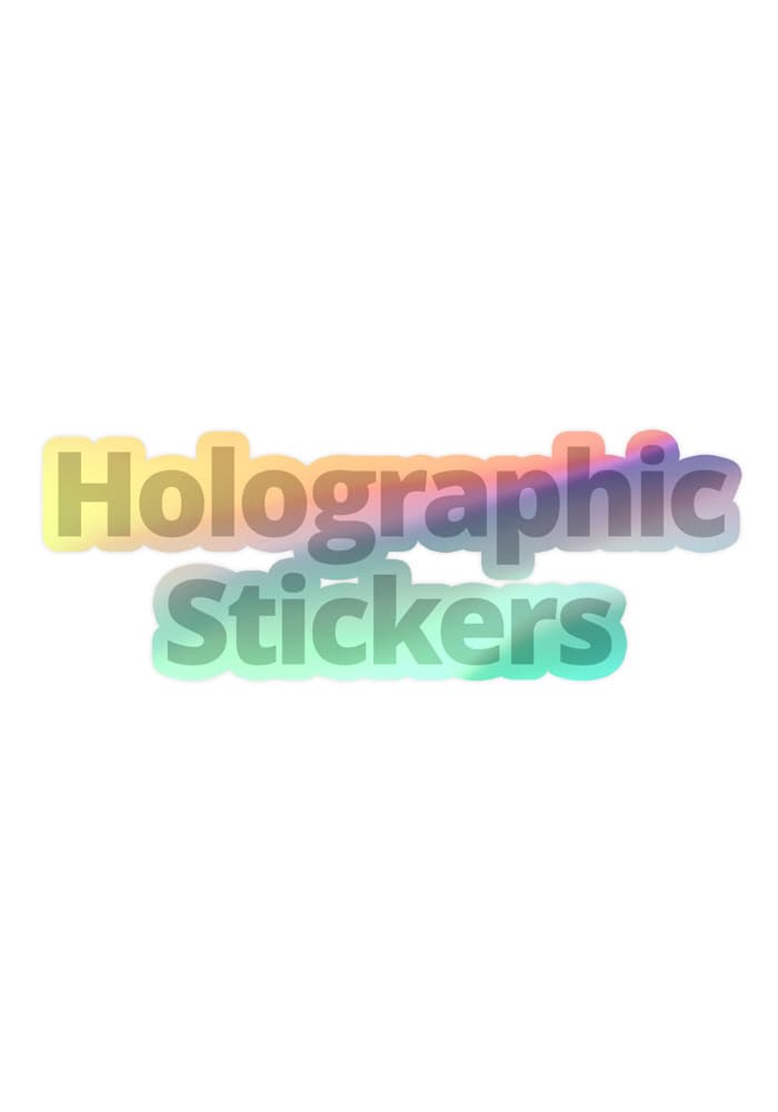 Kiss-Cut Holographic Stickers — Grey