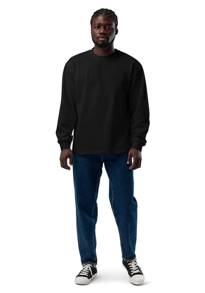 Unisex Premium Heavyweight Long Sleeve Shirt | AS Colour 5081 — Black