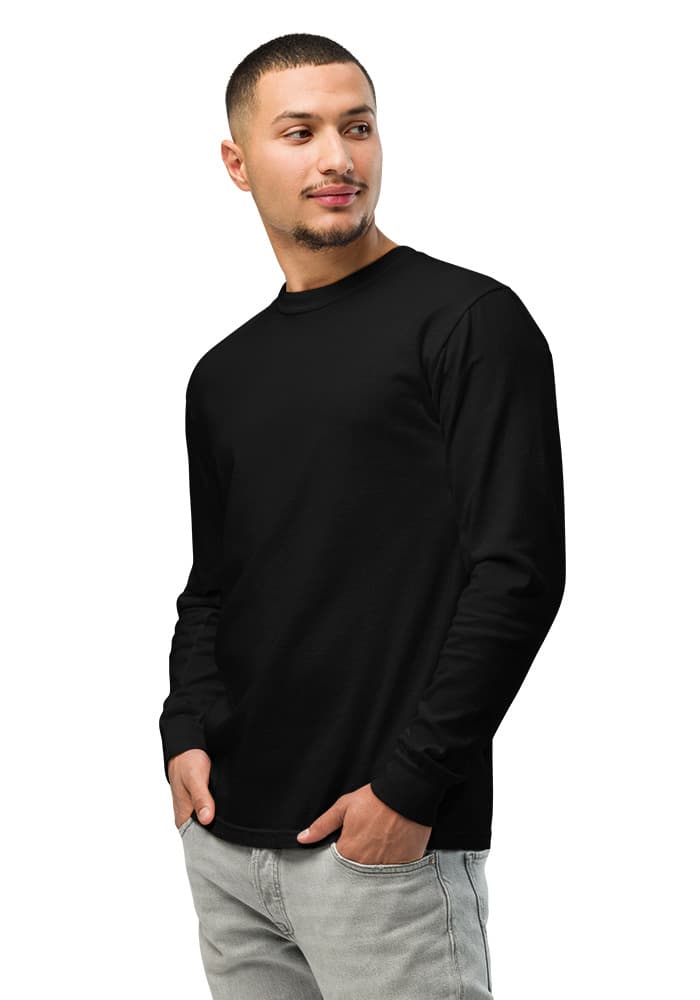 Unisex Garment-Dyed Heavyweight Long Sleeve Shirt | Comfort Colors 6014 — Black