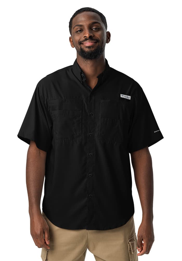 Men’s Columbia Short Sleeve Button Shirt | PFG Tamiami — Black