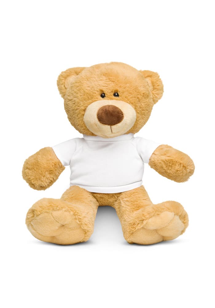 Teddy Bear with a T-shirt — White