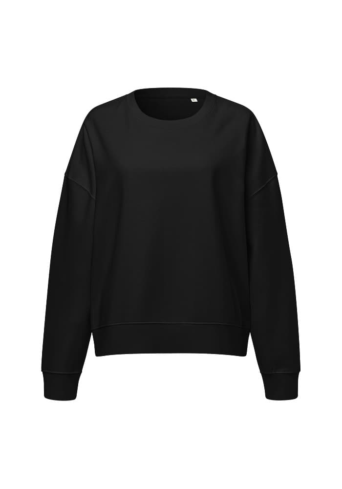 Women's Organic Crew Neck Stella Alma Sweatshirt | Stanley/Stella SASW036 — Black