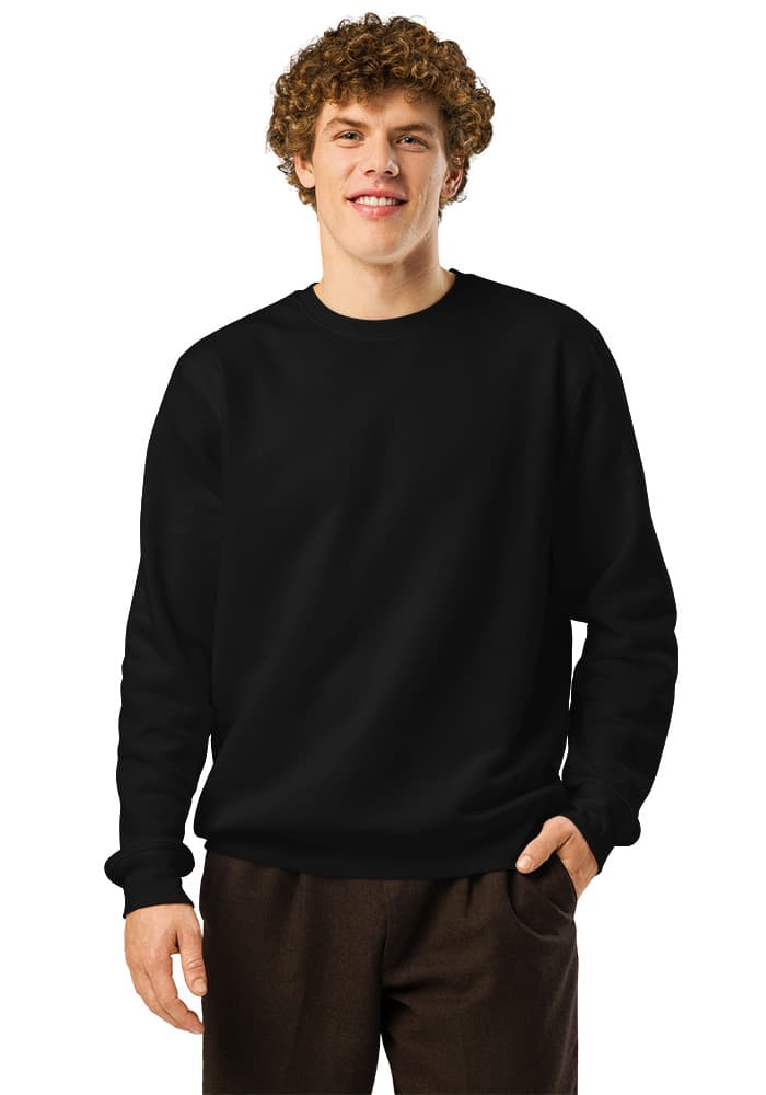 Unisex Organic Mid-Weight Roller Sweatshirt | Stanley/Stella SASU010 — Black