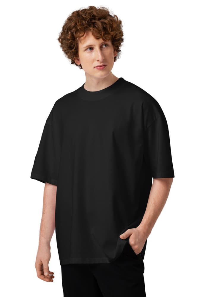 Unisex Organic Oversized High Neck Blaster 2.0 T-Shirt | Stanley/Stella SATU020 — Black