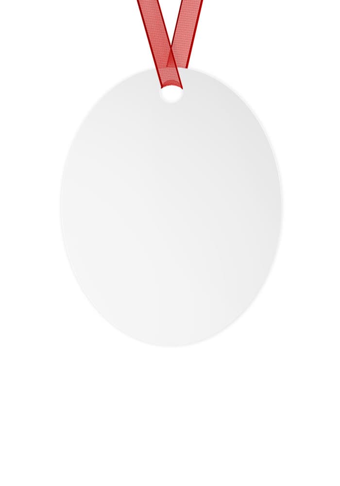 Metal Christmas Ornament — White aluminum