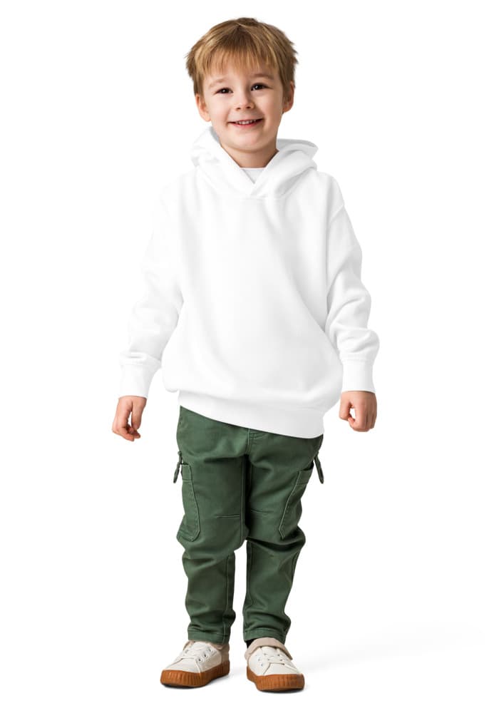 Toddler Pullover Fleece Hoodie | Rabbit Skins 3326 — White