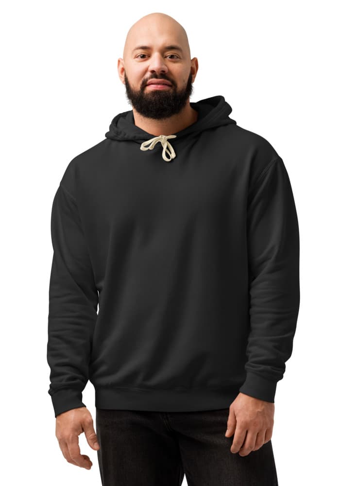 Unisex Garment-Dyed Lightweight Fleece Hooded Sweatshirt I Comfort Colors 1467 — Black