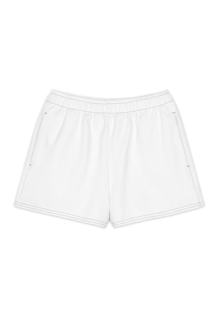 All-Over Print Unisex Cotton Shorts — White