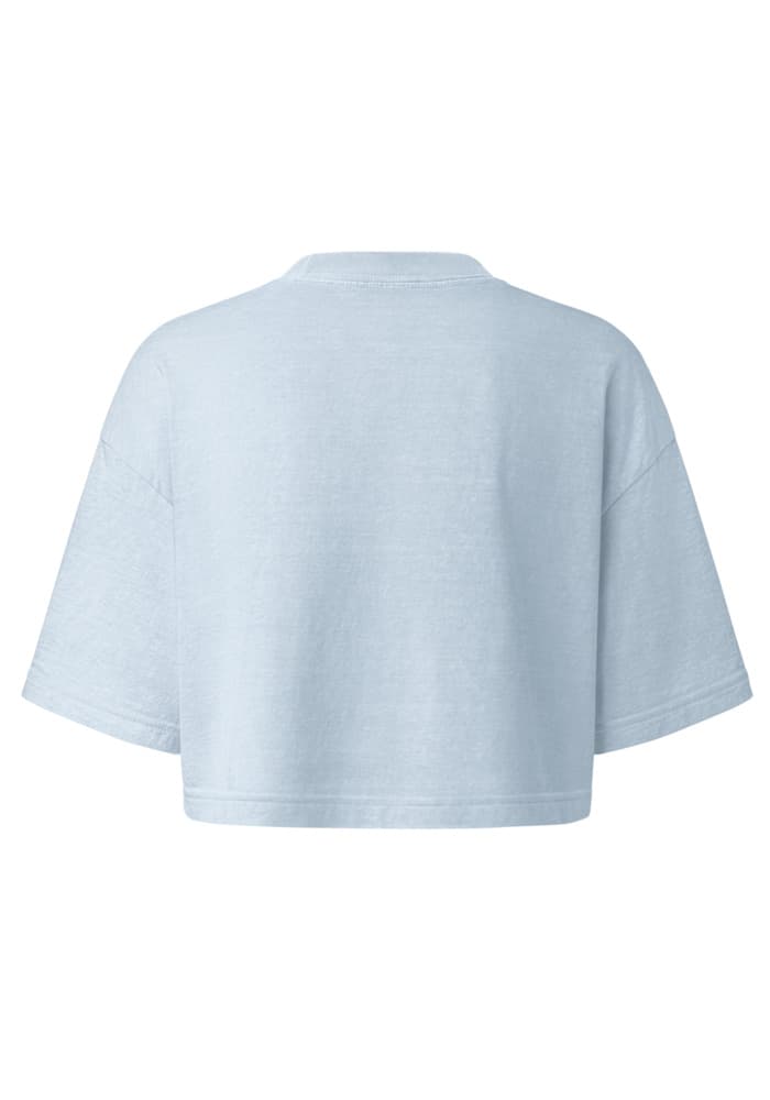 Women's Garment Dye Cropped Tee | Bella + Canvas 6882GD — Light Washed Denim