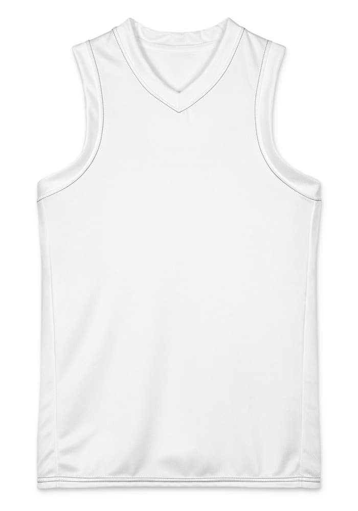 All-Over Print Youth Recycled Basketball Jersey — White
