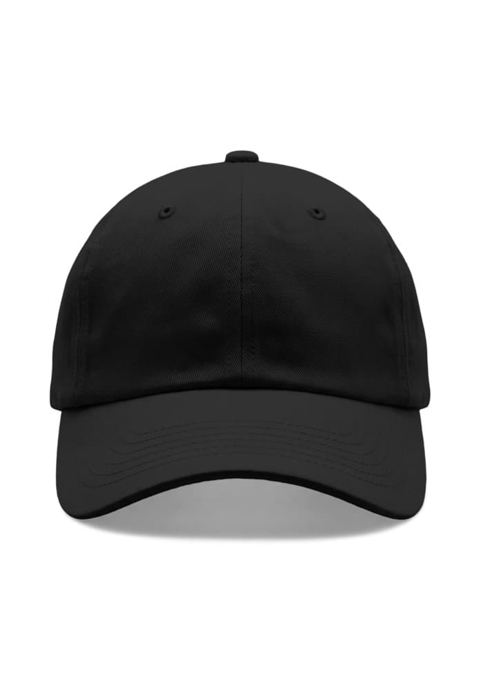 Peached Cotton Twill Dad Cap | Yupoong 6245PT — Black